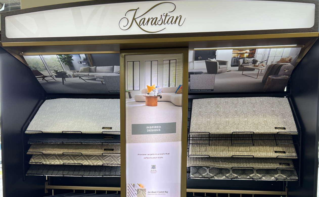 karastan carpet display at Atlas Floors Carpet One