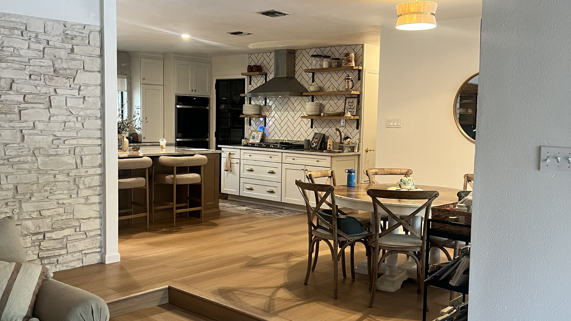custom tile backsplash installation in San Antonio, TX kitchen